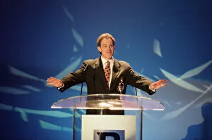 Images Dated 19th February 1996: Tony Blair, Leader of the Labour Party, at the Brit Music Awards to present
