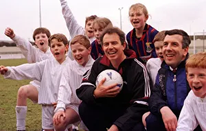 Tony Blair MP Labour Party Leader with pupils of St Josephs School Tony Blair MP Labour Party Leader with pupils of St Josephs School