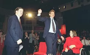 Images Dated 1st September 1996: Tony Blair MP leader of the Labour Party speaking at Aberdeen Beach Ballroom with Anne