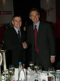 Tony Blair MP and Michael Owen shake hands May 1999 at The Mirror Pride of Britain Tony Blair MP and Michael Owen shake hands May 1999 at The Mirror Pride of Britain