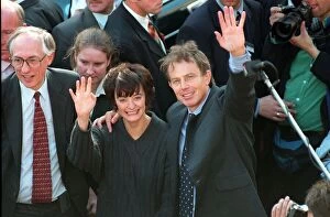 Images Dated 8th September 1997: Tony Blair MP Prime Minister September 1997 with his wife Cherie in Edinburgh during