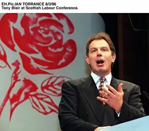 Images Dated 8th March 1996: Tony Blair MP speaking at Scottish Labour Conference. 1996