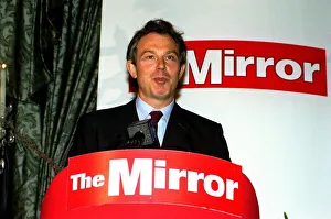 Tony Blair MP speaks at the awards May 1999 at The Mirror Pride of Britain Awards Tony Blair MP speaks at the awards May 1999 at The Mirror Pride of Britain Awards