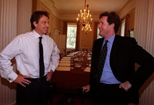 Images Dated 28th July 1997: Tony Blair Prime Minister at Downing Street July 1997 during interview with Piers Morgan