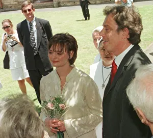 Tony Blair Prime Minister of Great Britain with his wife Cherie and detective Bill Tony Blair Prime Minister of Great Britain with his wife Cherie and detective Bill