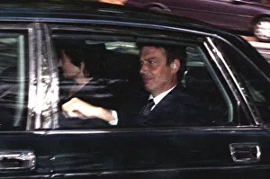 Tony Blair on his way to visit the Queen at Balmoral in Scotland. September 1997 Tony Blair on his way to visit the Queen at Balmoral in Scotland. September 1997