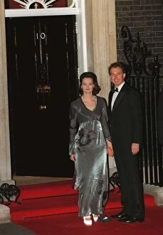 Images Dated 29th November 1995: Tony Blair and his wife Cherie Blair outside number Ten Downing Street on their way to