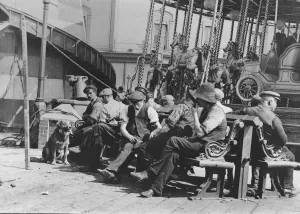 Torquay regatta Fairground workers take a break. Circa 1910 Torquay regatta Fairground workers take a break. Circa 1910