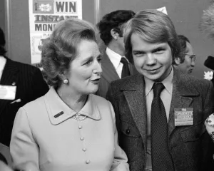 Images Dated 12th October 1977: Tory leader Margaret Thatcher and William Hague at the Conservative Party Conference