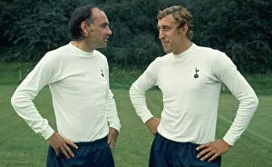 Images Dated 1st August 1970: Tottenham Hostpur footballers Alan Gilzean (left) and Martin Chivers August 1970