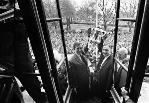 Tottenham Hotspur captain Danny Blachflower and manager Bill Nicholson hold the FA Cup Tottenham Hotspur captain Danny Blachflower and manager Bill Nicholson hold the FA Cup