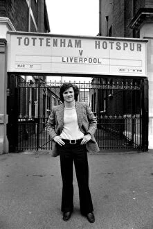 Images Dated 20th March 1975: Tottenham Hotspur F.C.: Steve Perryman outside the Tottenham Ground