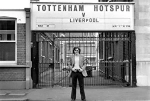 Images Dated 20th March 1975: Tottenham Hotspur F.C.: Steve Perryman outside the Tottenham Ground