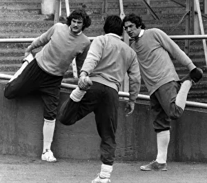 Tottenham Hotspur players prepare for a vital game. They are L-R: Glenn Hoddle Tottenham Hotspur players prepare for a vital game. They are L-R: Glenn Hoddle
