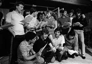 Tottenham Hotspur team in recording studio 1982 Glenn Hoddle Ricardo Villa Garth Tottenham Hotspur team in recording studio 1982 Glenn Hoddle Ricardo Villa Garth