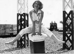 Tracey Francis in outfits from the Docks-based 13 Amp design studio. 21st March 1986 Tracey Francis in outfits from the Docks-based 13 Amp design studio. 21st March 1986
