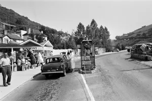 Traffic ban, Polperro, Cornwall. 13th July 1967 Traffic ban, Polperro, Cornwall. 13th July 1967