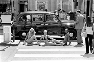 Traffic came to a Standstill in Knightsbridge today when three London models wearing Traffic came to a Standstill in Knightsbridge today when three London models wearing