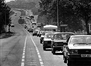 Images Dated 30th May 1982: Traffic hold up travelling North on the A1 near Stannington in Northumberland