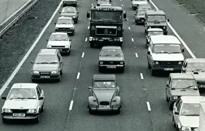 Traffic at junction 16 on the M1 Transport Cars Ford Escort