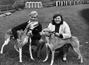 Trainers Ken Nelson and Pam Goldsbrough with two of their charges at Cleveland Park Trainers Ken Nelson and Pam Goldsbrough with two of their charges at Cleveland Park