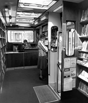 A travelling library in March 1985 gives people in outlying areas a chance to browse A travelling library in March 1985 gives people in outlying areas a chance to browse