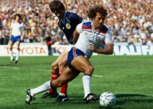 Trevor Francis goes past Alan Hansen May 1982 Trevor Francis goes past Alan Hansen May 1982