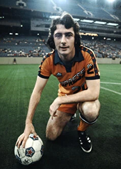 Trevor Francis poses at the Pontiac Silverdome in the USA in the kit of his club Detroit