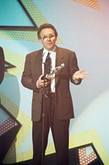 Trevor Horn wins Best British Producer at the Brit Awards, held at Hammersmith Odeon