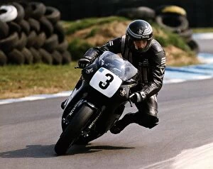 Images Dated 2nd June 1991: Trevor Nation in Action on JPS Norton at Snetterton Circuit