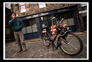 Trevor Walls May 1999 standing beside a Velo Solex motorcycle Trevor Walls May 1999 standing beside a Velo Solex motorcycle