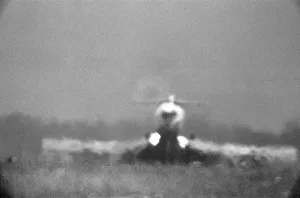 Images Dated 25th June 1976: Two of Four - A Trident at Heathrow Airport takes off in the high heat of 25th June
