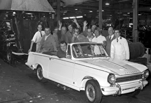 Images Dated 21st May 1971: The last Triumph Herald - a 13 / 60 convertible, came off the No