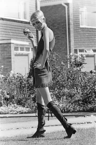Twiggy, (real name Lesley Hornby) English model, seen in a Hippy gear outfit Twiggy, (real name Lesley Hornby) English model, seen in a Hippy gear outfit