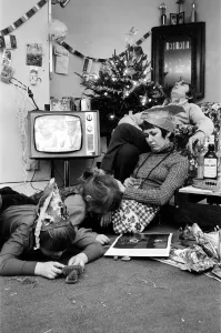Images Dated 20th December 1970: A typical family scene around the television on Christmas day