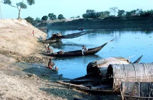 Typical river scene net fishing near Dacca Bangladesh Typical river scene net fishing near Dacca Bangladesh