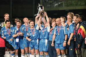 Images Dated 13th May 1998: UEFA Cup Winners Cup Final Chelsea v Stuttgart, held at Rasunda Stadium
