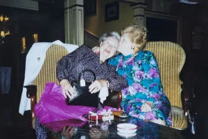 Undated picture shows Agnes Stiven with Mary Trump, Donald Trump's mother (right) Undated picture shows Agnes Stiven with Mary Trump, Donald Trump's mother (right)