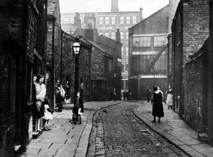 An unnamed street in Salford's Greengate area. This is typical of the living An unnamed street in Salford's Greengate area. This is typical of the living