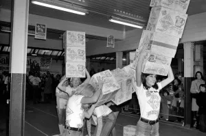 Unusual: Games were played to introduce The New Blue Bag of Salt in the Smith Crisps in Unusual: Games were played to introduce The New Blue Bag of Salt in the Smith Crisps in