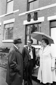 The unveiling of a small plaque dedicated to Coventry born jet pioneer Sir Frank Whittle The unveiling of a small plaque dedicated to Coventry born jet pioneer Sir Frank Whittle