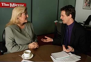 Images Dated 25th February 1999: Vanessa Feltz TV Presenter with Matthew Wright February 1999 in the Mirror