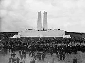 Veterans and royalty gather on Hill 145 for the dedication of the Canadian War Memorial Veterans and royalty gather on Hill 145 for the dedication of the Canadian War Memorial