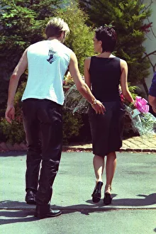 Victoria Adams Posh Spice David Beckham July 1999 are pictured leaving home tow Victoria Adams Posh Spice David Beckham July 1999 are pictured leaving home tow