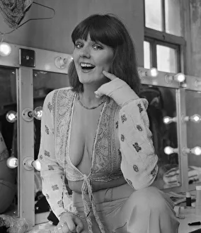 Victoria Seymour, actress, pictured in dressing room, Manchester, 20th August 1974 Victoria Seymour, actress, pictured in dressing room, Manchester, 20th August 1974
