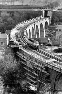 Images Dated 27th April 1975: The view from The Passerelle Viaduct Luxembourg April 1975 75-2201-012 Luxembourg city is