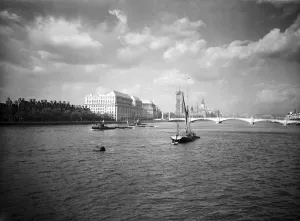 A view of the River Thames, London. October 1934 A view of the River Thames, London. October 1934