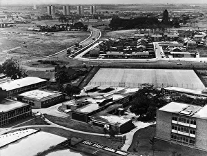 Knowsley Gallery: A view from the top of the tower flats at Kirkby showing Ruffwood Comprehensive School in