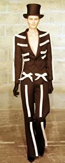Images Dated 19th January 1997: Viktor and Rolfe collection at Paris Fashion Week 1999 Model wearing Skeleton suit