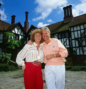 Images Dated 31st July 1988: Vince Hill singer July 1988 With wife Anne outside their Tudor style home